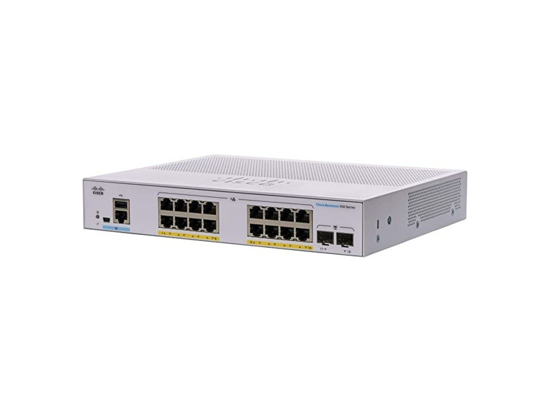 CBS350-16P-E-2G-EU  Коммутатор 16-портовый Cisco CBS350 Managed 16-port GE, PoE, Ext PS, 2x1G SFP