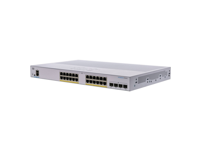 CBS350-24P-4G-CN  Коммутатор Cisco CBS350 24x10/ 100/ 1000 PoE+ ports 195W power budget, 4x 1Gb SFP uplink, Fanless, Mounting Kit, CBS350-24P-4G