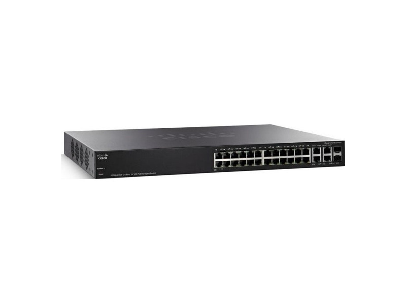 SF350-24MP-K9-EU  Коммутатор 24-портовый Cisco SF350-24MP 24-port 10/ 100 Max PoE Managed Switch