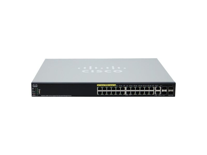 SG550X-24MP-K9-EU  Коммутатор 24-портовый Cisco SG550X-24MP 24-port Gigabit PoE Stackable Switch