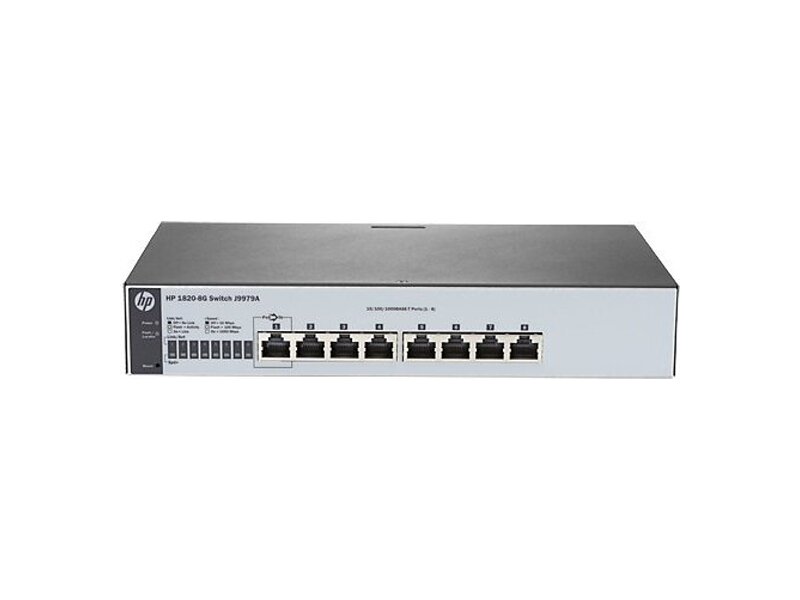 J9979A#ABB  Коммутатор HPE OfficeConnect 1820 8G Switch (8x 10/ 100/ 1000, WEB-managed, fanless, desktop, can be powered with PoE) (repl. For J9802A) 1