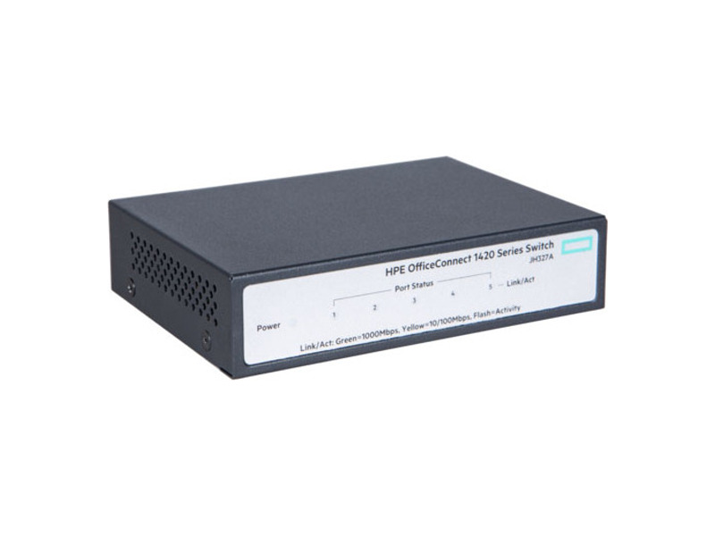 JH327A#ABB  Коммутатор HPE OfficeConnect 1420 5G Switch (5x 10/ 100/ 1000, unmanaged, fanless)
