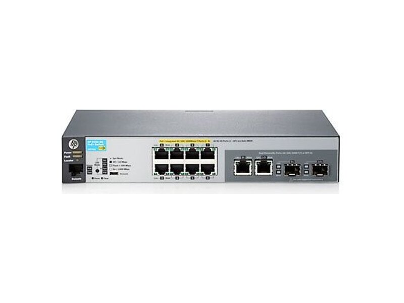 J9774A#ABB  Коммутатор HPE Aruba 2530 8G PoE+ Switch (8x 10/ 100/ 1000 + 2x SFP or 10/ 100/ 1000, Managed, L2, virtual stacking, PoE+ 67W, 19'') (repl. For J9298A)