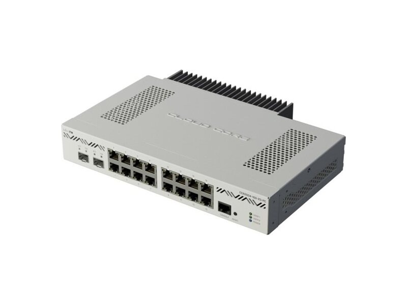 CCR2004-16G-2S+PC  Маршрутизатор MikroTik Clod Core Router CCR2004-16G-2S+PC MikroTik 16*1Gbit RJ45, 2*10Gbit SFP+ Passive Cooling