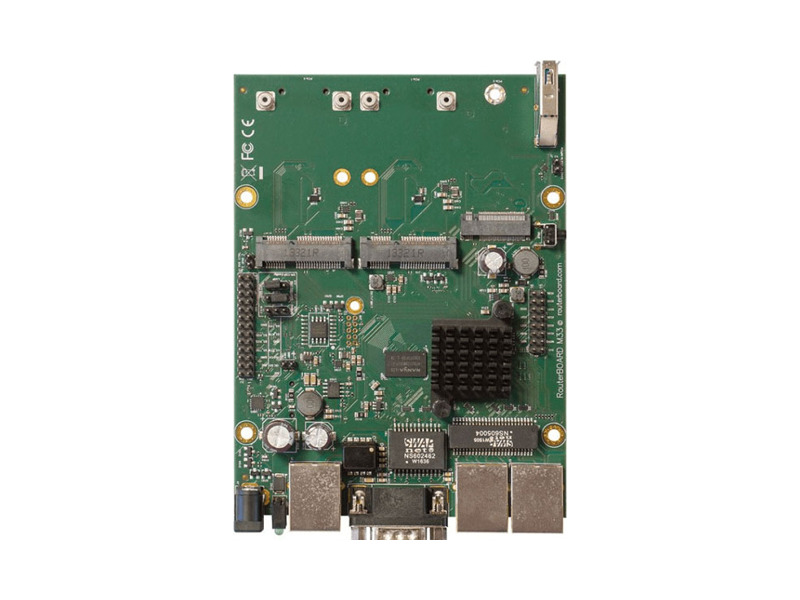 RBM33G  Маршрутизатор MikroTik RouterBOARD M33G with Dual Core 880MHz CPU, 256MB RAM, 3x Gbit LAN, 2x miniPCI-e, 2x SIM slots, USB, microSD slot, M.2 slot, RouterOS L4