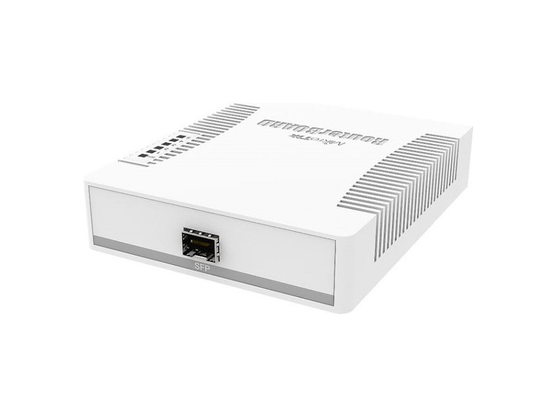 CSS106-5G-1S  MikroTik RB260GS with 5 Gigabit ports and SFP cage, SwOS, plastic case, PSU