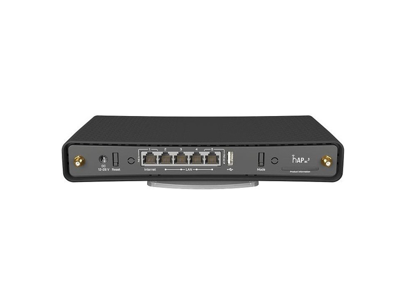 RBD53iG-5HacD2HnD  MikroTik hAP ac3 with 4-core 716 MHz CPU, 256MB RAM, 5 x Gigabit LAN (PoE-out on port#5), two wireless interfaces (built-in 2.4Ghz 802.11b/ g/ n two chain, built-in 5Ghz 802.11ac two chain), 3dBi 2.4GHz