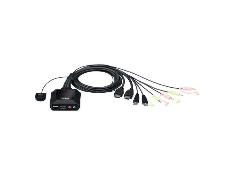 CS22H-AT  KVM-переключатель ATEN 2-Port USB 4K HDMI Cable KVM Switch 1