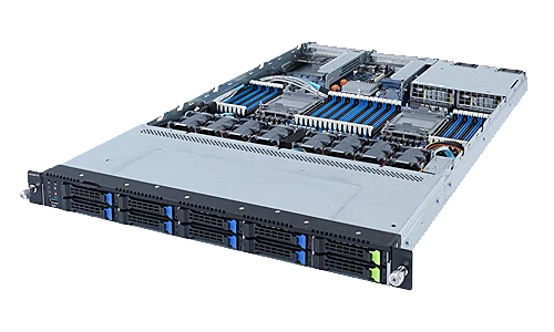 Сервер Gigabyte WG-C2.R1H.H210#  2x AMD EPYC 7003 1U 10x HDD 2''5